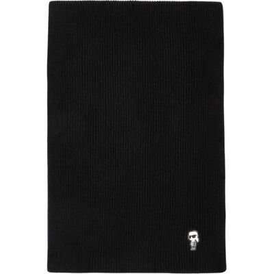 Karl Lagerfeld Czarny Damski Szalik Knit Scarf Karl Lagerfeld Czarny Damski Szalik Knit Scarf
