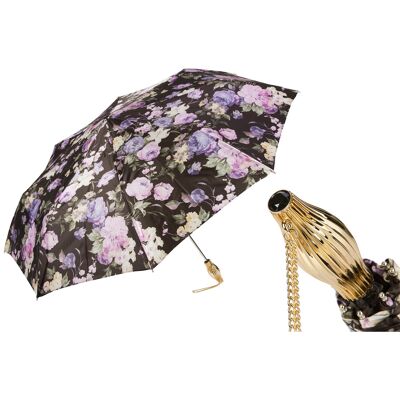 No name Luksusowy Parasol Pasotti Ciemne Kwiaty Kryształ Handmade Włochy No name Luksusowy Parasol Pasotti Ciemne Kwiaty Kryształ Handmade Włochy