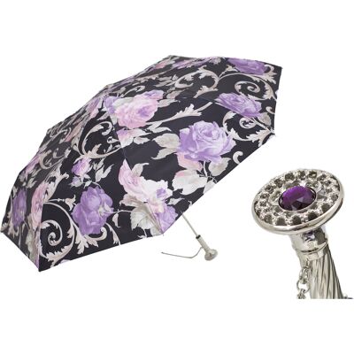 No name Luksusowy Parasol Pasotti Fioletowe Róże Kryształ Handmade Włochy No name Luksusowy Parasol Pasotti Fioletowe Róże Kryształ Handmade Włochy