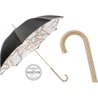 No name Luksusowy Parasol Pasotti Swarovski Double Cloth Handmade Włochy No name Luksusowy Parasol Pasotti Swarovski Double Cloth Handmade Włochy