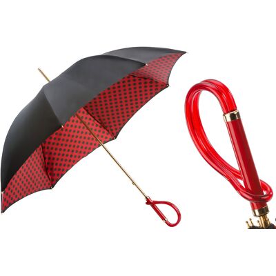 No name Pasotti Parasol 93cm Czarny Grochy Podwójny Acetate Lux No name Pasotti Parasol 93cm Czarny Grochy Podwójny Acetate Lux