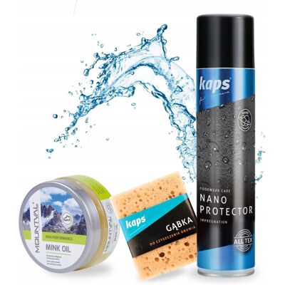 Pasta Olejowa Do Obuwia Skórzanego I Nano Protector Z Gąbką Zestaw 3w1 Kaps Pasta Olejowa Do Obuwia Skórzanego I Nano Protector Z Gąbką Zestaw 3w1 Kaps
