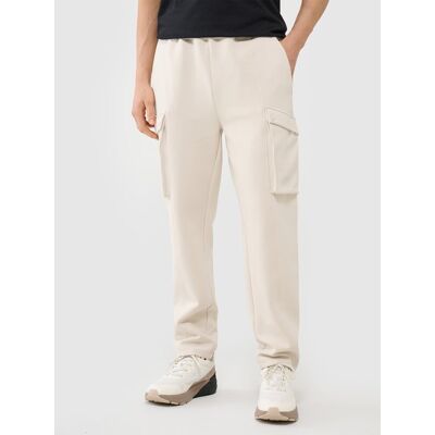 Spodnie męskie casual cargo 4FWSS25TTROM0990-12S Biały Roz. L Spodnie męskie casual cargo 4FWSS25TTROM0990-12S Biały Roz. L