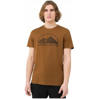 4F T-Shirt Koszulka TTSHM484 Brąz Rozmiar S 4F T-Shirt Koszulka TTSHM484 Brąz Rozmiar S