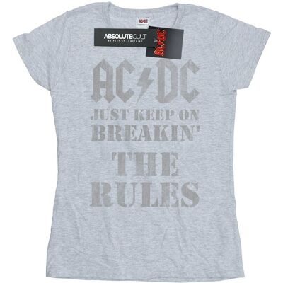 AC/DC Koszulka Damska / Damska Just Keep On Breaking The Rules Cotton T-Shirt (M / Jasnoszary) AC/DC Koszulka Damska / Damska Just Keep On Breaking The Rules Cotton T-Shirt (M / Jasnoszary)