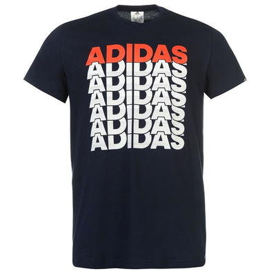 Adidas koszulka męska granatowa Repeated Linear, Rozmiar S Adidas koszulka męska granatowa Repeated Linear, Rozmiar S