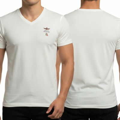 Aeronautica Militare biały t-shirt koszulka męska v-neck SCOTI006J508 XL Aeronautica Militare biały t-shirt koszulka męska v-neck SCOTI006J508 XL