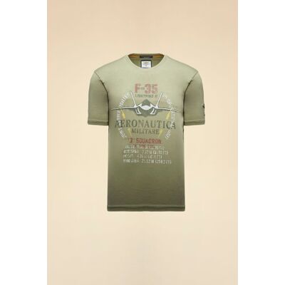 Aeronautica Militare T-shirt z F-35 zielona 2XL Aeronautica Militare T-shirt z F-35 zielona 2XL