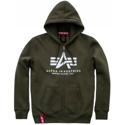 Alpha Industries Bluza rozpinana z kapturem (178325) dark olive [Rozmiar Alpha Industries Bluza rozpinana z kapturem (178325) dark olive [Rozmiar