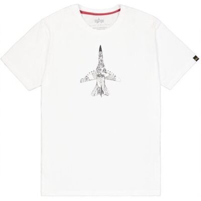 Alpha Industries T-shirt Air Force Sketch (266548) biały 2XL Alpha Industries T-shirt Air Force Sketch (266548) biały 2XL