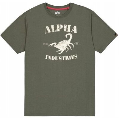 Alpha Industries T-shirt Scorpion (266513) dark olive 2XL Alpha Industries T-shirt Scorpion (266513) dark olive 2XL