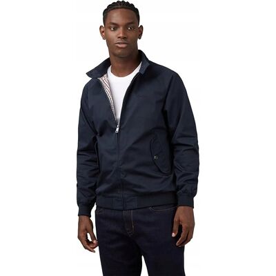 BEN SHERMAN GRANATOWA KURTKA BOMBER Z BAWEŁNY ZAPINANA NA ZAMEK M J7A BEN SHERMAN GRANATOWA KURTKA BOMBER Z BAWEŁNY ZAPINANA NA ZAMEK M J7A