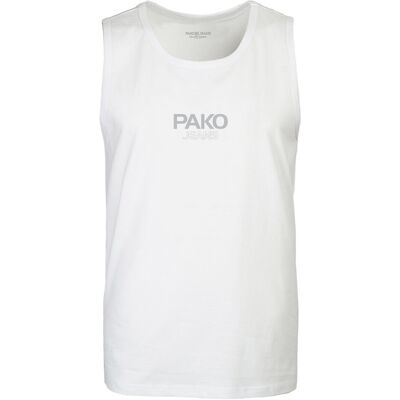 BEZRĘKAWNIK Męski Koszulka T-shirt BIAŁY Bawełna JUMPA L Pako Jeans BEZRĘKAWNIK Męski Koszulka T-shirt BIAŁY Bawełna JUMPA L Pako Jeans