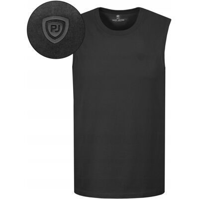 BEZRĘKAWNIK Męski Koszulka T-shirt CZARNY Bawełna BRAVE 4XL Pako Jeans BEZRĘKAWNIK Męski Koszulka T-shirt CZARNY Bawełna BRAVE 4XL Pako Jeans