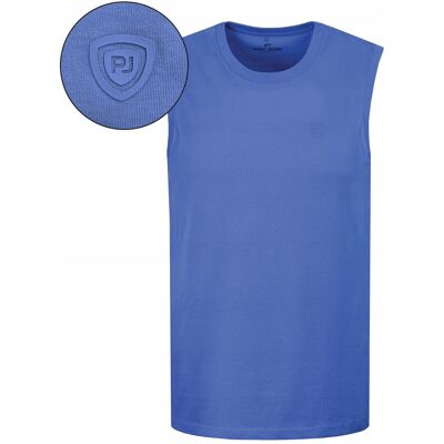 BEZRĘKAWNIK Męski Koszulka T-shirt NIEBIESKI Bawełna BRAVE L Pako Jeans BEZRĘKAWNIK Męski Koszulka T-shirt NIEBIESKI Bawełna BRAVE L Pako Jeans