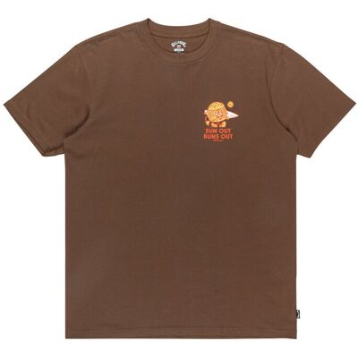 Billabong T-Shirt Męskie Brązowy EBYZT00363-CSR0 Billabong T-Shirt Męskie Brązowy EBYZT00363-CSR0