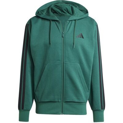 Adidas M 3S FL FZ HD - Collegiate Green/Black - XL - Mężczyzna - Bluza z kapturem Adidas M 3S FL FZ HD - Collegiate Green/Black - XL - Mężczyzna - Bluza z kapturem