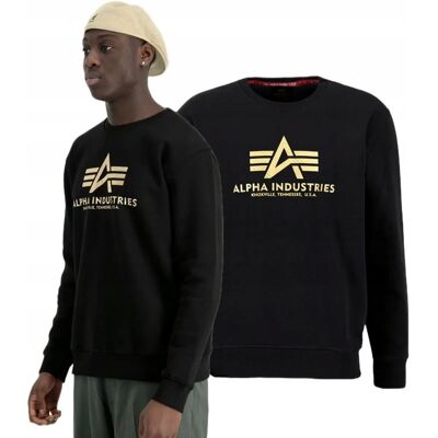 Bluza Alpha Industries Basic Carbon 146311 365 - Czarna/Złota XL [Bluza Bluza Alpha Industries Basic Carbon 146311 365 - Czarna/Złota XL [Bluza