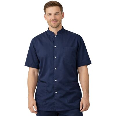 M&C Bluza medyczna męska ze stójką granatowa krótki rękaw roz.L M&C Bluza medyczna męska ze stójką granatowa krótki rękaw roz.L