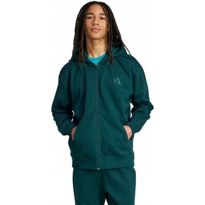 Bluza męska adidas ALL SZN Fleece Full-Zip zielona JX5101 L Bluza męska adidas ALL SZN Fleece Full-Zip zielona JX5101 L