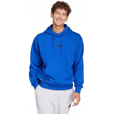 Bluza męska adidas Essentials Feelcozy Fleece niebieska JE3800 S Bluza męska adidas Essentials Feelcozy Fleece niebieska JE3800 S
