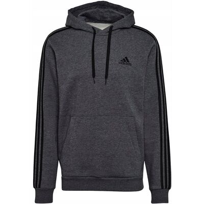 Bluza męska adidas Essentials Fleece 3-Stripes Hoodie ciemnoszara GK9082 M Bluza męska adidas Essentials Fleece 3-Stripes Hoodie ciemnoszara GK9082 M