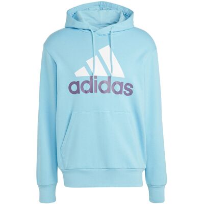 Bluza męska adidas Essentials French Terry Big Logo Hoodie błękitna IJ8588 Bluza męska adidas Essentials French Terry Big Logo Hoodie błękitna IJ8588