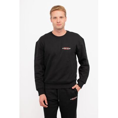 Bluza męska bawełniana bez kaptura logo Guess M4YQ17 K9V31 czarny - XXL Bluza męska bawełniana bez kaptura logo Guess M4YQ17 K9V31 czarny - XXL
