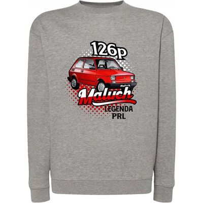Inny producent Bluza męska bez kaptura z nadrukiem CZERWONY MALUCH 126P legenda PRL 3XL Inny producent Bluza męska bez kaptura z nadrukiem CZERWONY MALUCH 126P legenda PRL 3XL