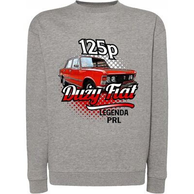 Inny producent Bluza męska bez kaptura z nadrukiem DUŻY FIAT 125P legenda PRL XXL Inny producent Bluza męska bez kaptura z nadrukiem DUŻY FIAT 125P legenda PRL XXL