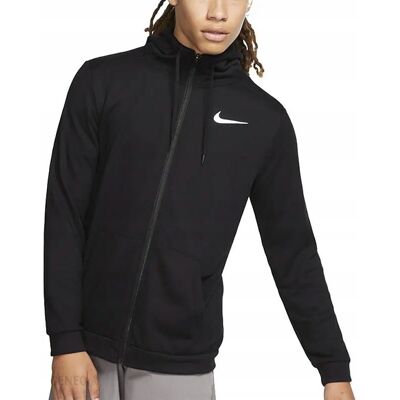 Bluza męska Nike DRI-FIT CJ4317-010 CZARNA Z KAPTUREM ROZPINANA L Bluza męska Nike DRI-FIT CJ4317-010 CZARNA Z KAPTUREM ROZPINANA L