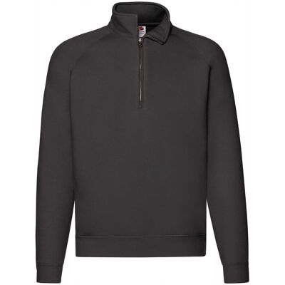 FRUIT OF THE LOOM Bluza Męska Zip Neck Sweat Czarny R. Xl FRUIT OF THE LOOM Bluza Męska Zip Neck Sweat Czarny R. Xl