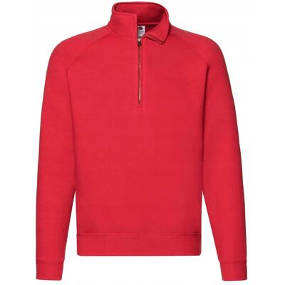 FRUIT OF THE LOOM Bluza Męska Zip Neck Sweat Czerwony R. Xl FRUIT OF THE LOOM Bluza Męska Zip Neck Sweat Czerwony R. Xl