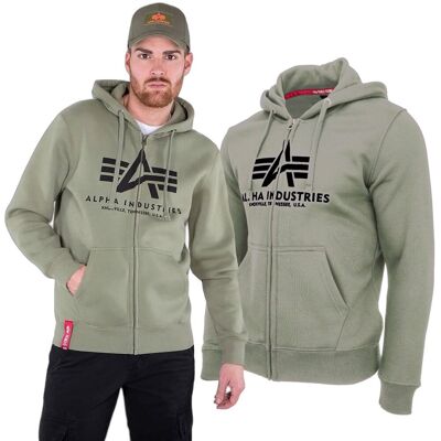 Bluza rozpinana z kapturem Alpha Industries Basic 178325 11 Oliwkowa XXL Bluza rozpinana z kapturem Alpha Industries Basic 178325 11 Oliwkowa XXL