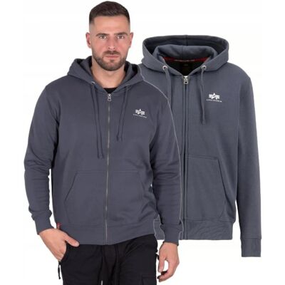 Bluza rozpinana z kapturem Alpha Industries Basic Small Logo 118342 136 M Bluza rozpinana z kapturem Alpha Industries Basic Small Logo 118342 136 M