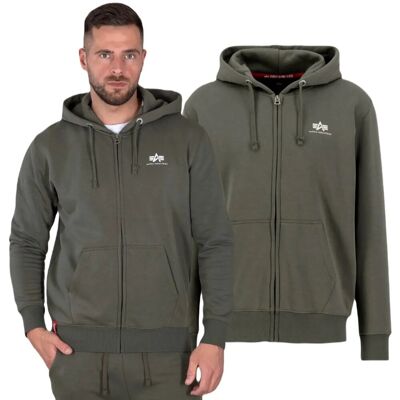 Bluza rozpinana z kapturem Alpha Industries Basic Small Logo 118342 142 - Bluza rozpinana z kapturem Alpha Industries Basic Small Logo 118342 142 -