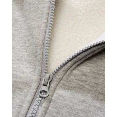 Bluza rozpinana z kapturem Brandit Sweatjacket Teddylining - Grey Melange M Bluza rozpinana z kapturem Brandit Sweatjacket Teddylining - Grey Melange M