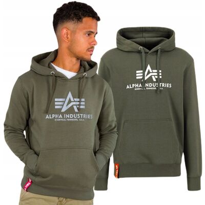 Bluza z kapturem Alpha Industries Basic 178312 142 Ciemnooliwkowa M Bluza z kapturem Alpha Industries Basic 178312 142 Ciemnooliwkowa M