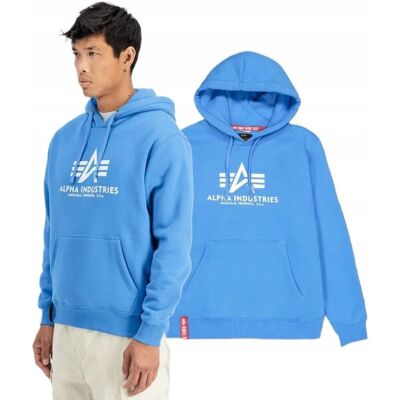 Bluza z kapturem Alpha Industries Basic 178312 737 Mediteranian Blue L Bluza z kapturem Alpha Industries Basic 178312 737 Mediteranian Blue L