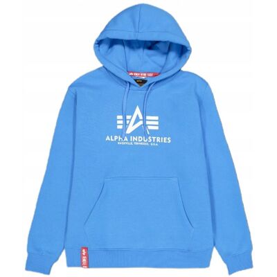 Bluza z kapturem Alpha Industries Basic 178312 737 Mediteranian Blue XL Bluza z kapturem Alpha Industries Basic 178312 737 Mediteranian Blue XL