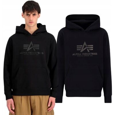 Bluza z kapturem Alpha Industries Basic Carbon 146343 515 Czarna L Bluza z kapturem Alpha Industries Basic Carbon 146343 515 Czarna L