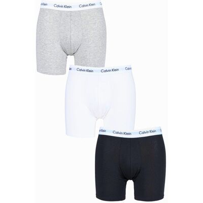 Bokserki Calvin Klein 3-Pak Biały, Czarny, Szary, Długie Nogawki, Rozmiar L Bokserki Calvin Klein 3-Pak Biały, Czarny, Szary, Długie Nogawki, Rozmiar L