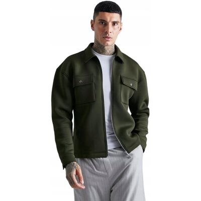 BOOHOOMAN KURTKA BOMBER ZIELONA GŁADKA L Z3A BOOHOOMAN KURTKA BOMBER ZIELONA GŁADKA L Z3A