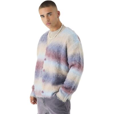 BOOHOOMAN MĘSKI SWETER ROZPINANY W PASKI WIELKOLOROWY L Z3A* BOOHOOMAN MĘSKI SWETER ROZPINANY W PASKI WIELKOLOROWY L Z3A*