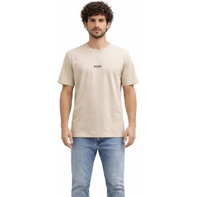 Boss T-SHIRT Z BAWEŁNY Z LOGOWANIEM NA PIERSI L I3A Boss T-SHIRT Z BAWEŁNY Z LOGOWANIEM NA PIERSI L I3A