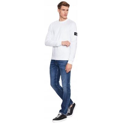 Calvin KLEIN JEANS BLUZA MĘSKA BIAŁA NA CO DZIEŃ CIENKA S J9A Calvin KLEIN JEANS BLUZA MĘSKA BIAŁA NA CO DZIEŃ CIENKA S J9A