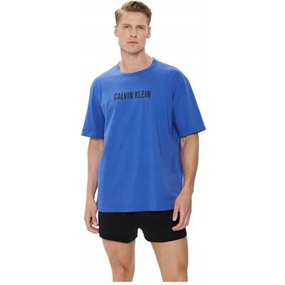 Calvin Klein Koszulka Męska T-Shirt S/S Crew Neck Niebieski R.L Calvin Klein Koszulka Męska T-Shirt S/S Crew Neck Niebieski R.L