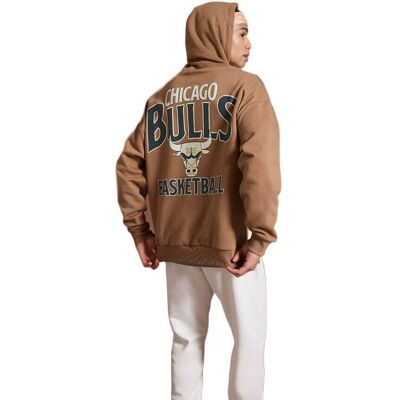 DEFACTO BLUZA MĘSKA Z KAPTUREM BRĄZOWA Z NADRUKIEM CHICAGO BULLS L 5DA DEFACTO BLUZA MĘSKA Z KAPTUREM BRĄZOWA Z NADRUKIEM CHICAGO BULLS L 5DA