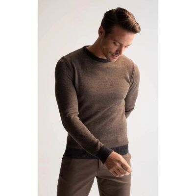 Inny producent Defacto Sweter Męski Brązowy Z Długim Rękawem Casual Xl 3J8G1_A* T1A Inny producent Defacto Sweter Męski Brązowy Z Długim Rękawem Casual Xl 3J8G1_A* T1A