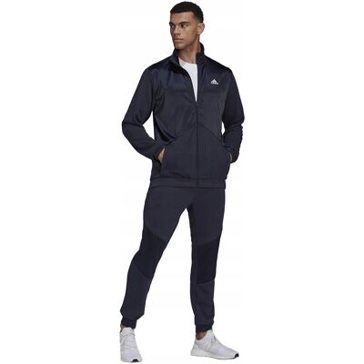 Dres męski adidas Satin French Terry Track Suit granatowy HI5396 S Dres męski adidas Satin French Terry Track Suit granatowy HI5396 S